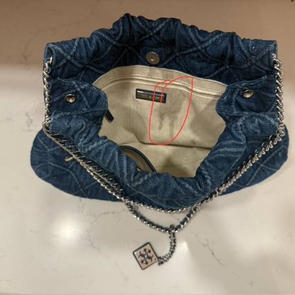 Tory Burch Denim Quilted Shoulder Bag - Picture 5 of 11